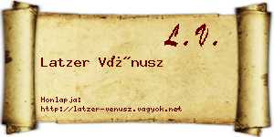 Latzer Vénusz névjegykártya