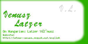 venusz latzer business card
